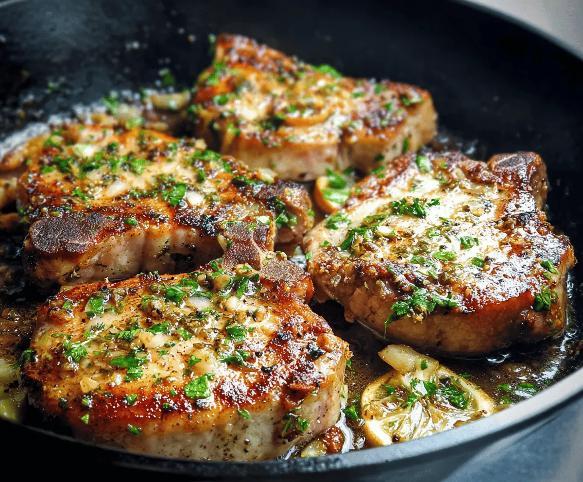 Lemon Garlic Pork Chops