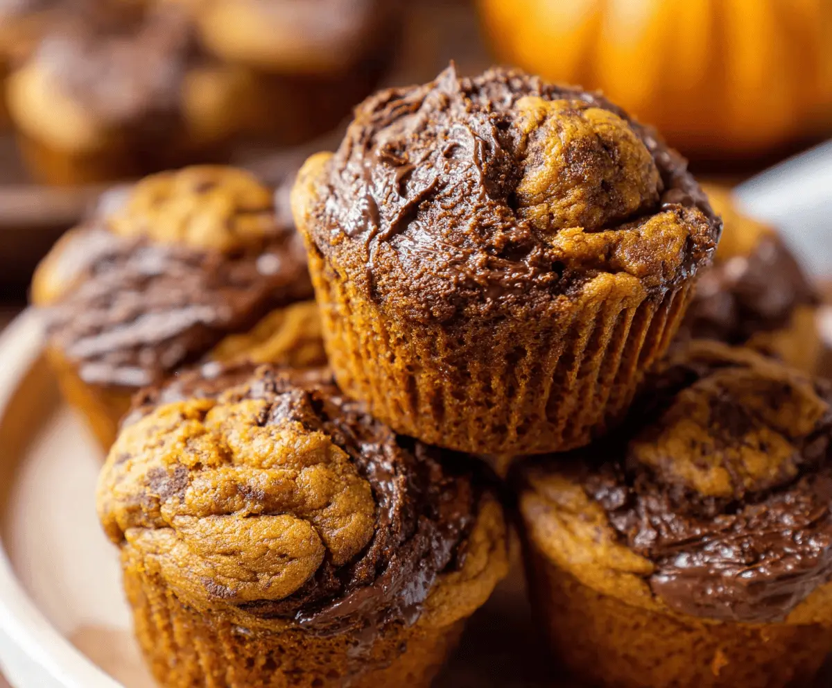 Pumpkin Nutella Muffins