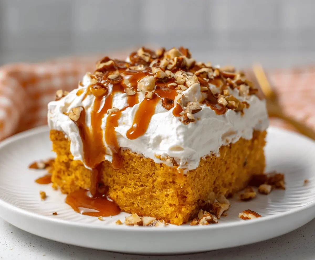 Pumpkin Poke Cake