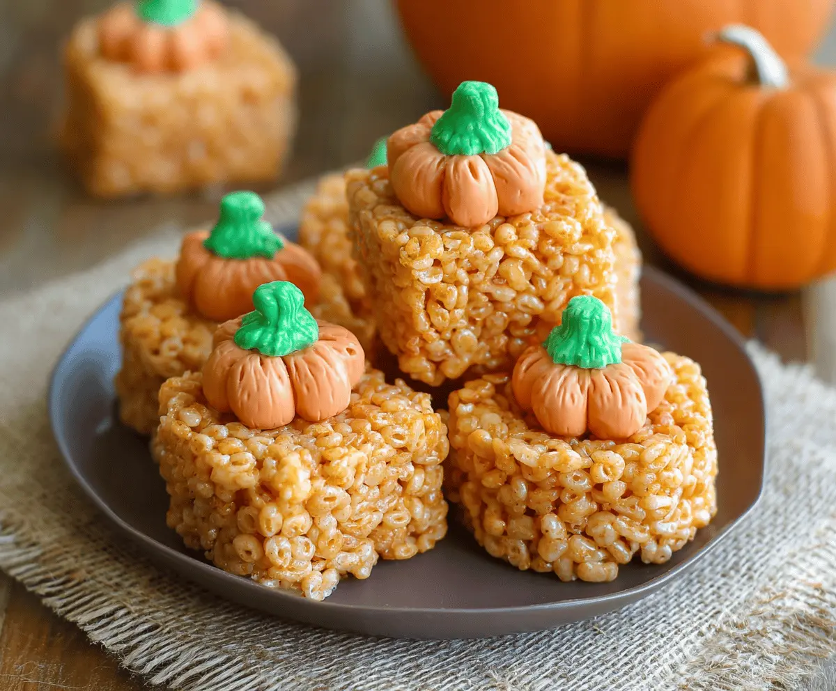 Pumpkin Rice Krispie Treats