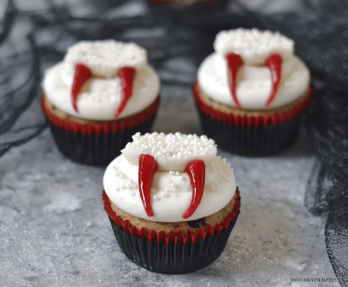 Vampire Bite Cupcakes