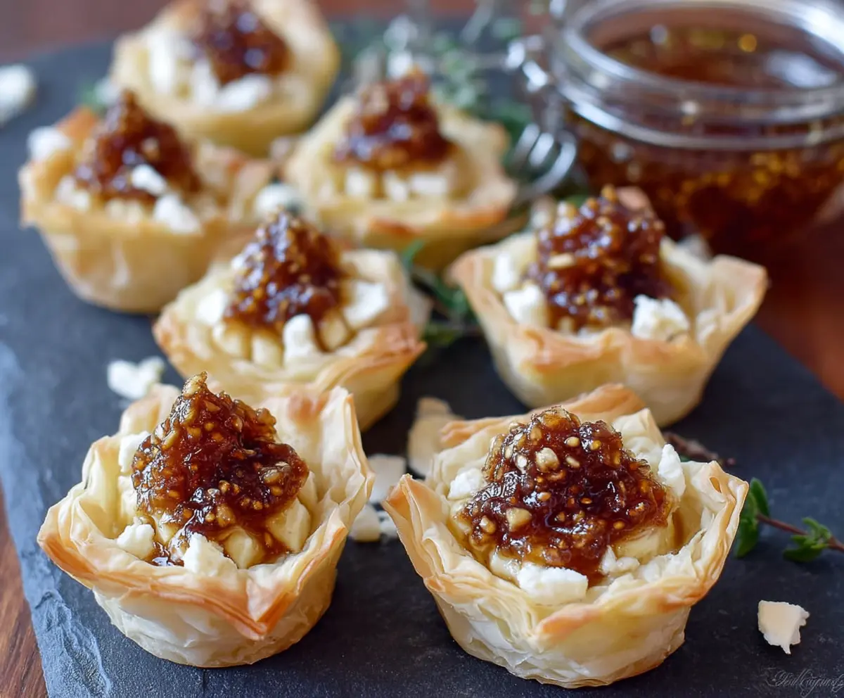 Brie And Fig Phyllo Cups