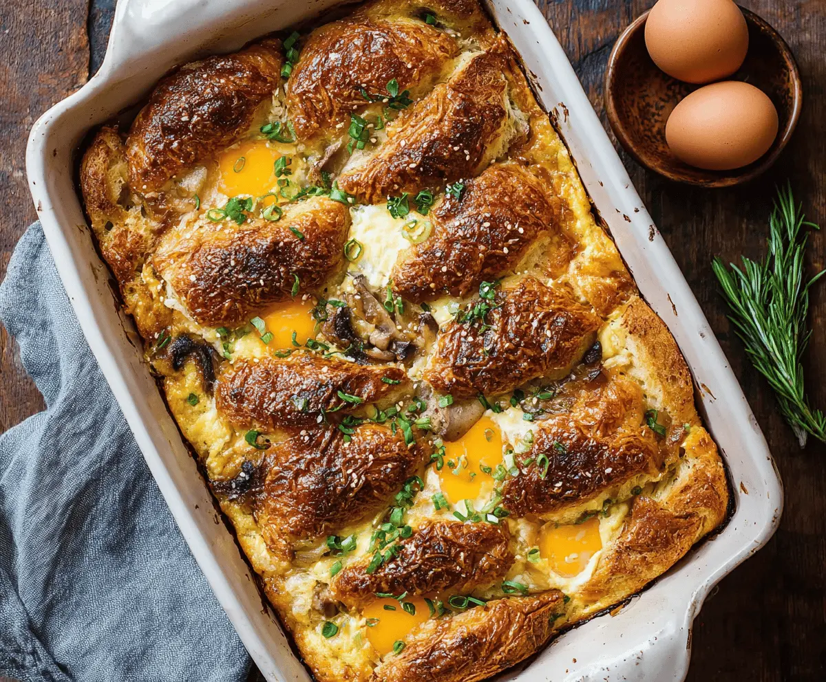 Croissant Breakfast Casserole