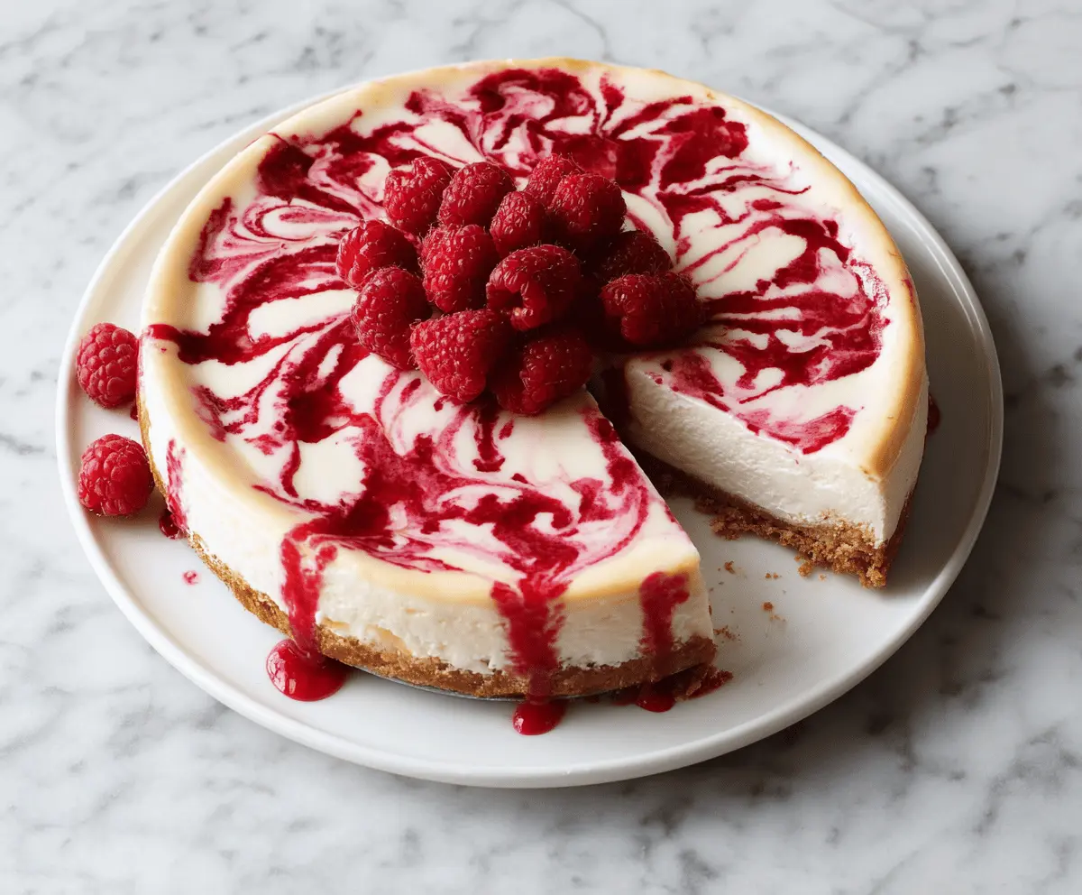 Raspberry Swirl Cheesecake
