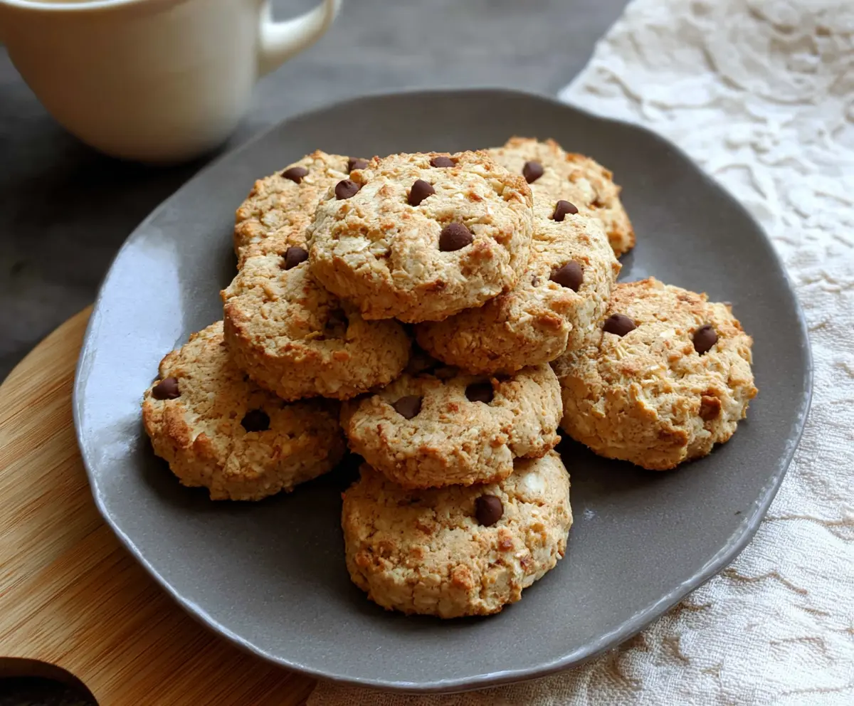 Healthy cottage cheese protein cookies with oats and sugar-free ingredients, perfect for a nutritious snack.