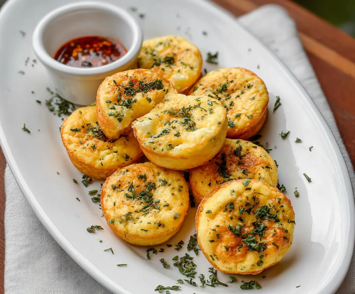 Delicious cottage cheese egg bites in a baking dish, perfect for a healthy breakfast or snack.