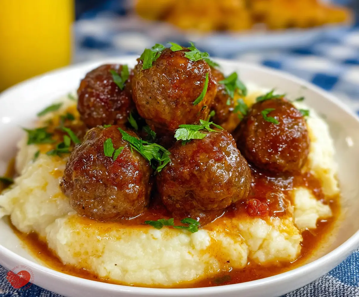 Delicious crockpot Mississippi meatballs with savory sauce and herbs, perfect for any gathering.