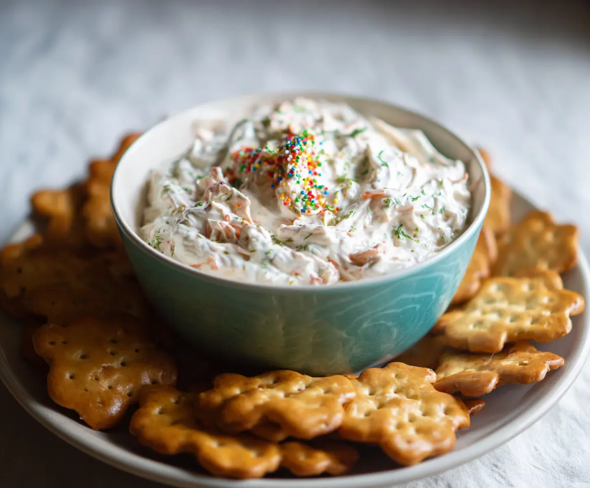 Creamy homemade Dunkaroo Dip in a bowl, perfect for dipping cookies and snacks