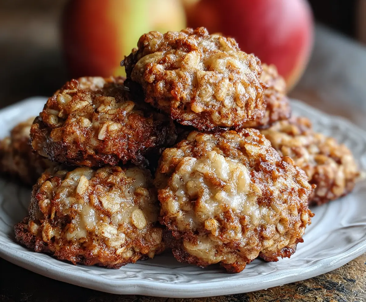 Healthy Apple Cinnamon Cottage Cheese Breakfast Cookies on a plate