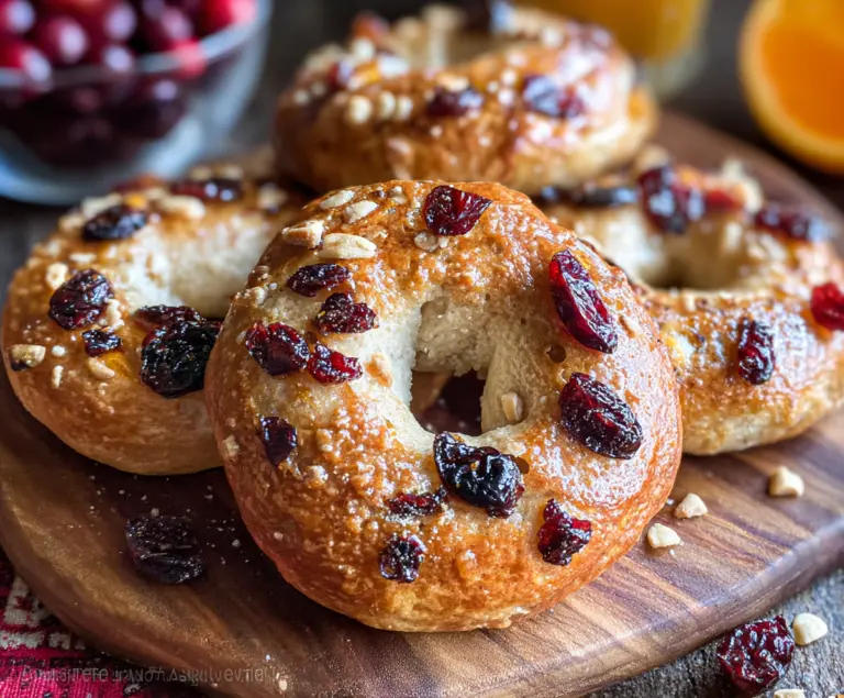 Mini Cranberry Orange Bagels