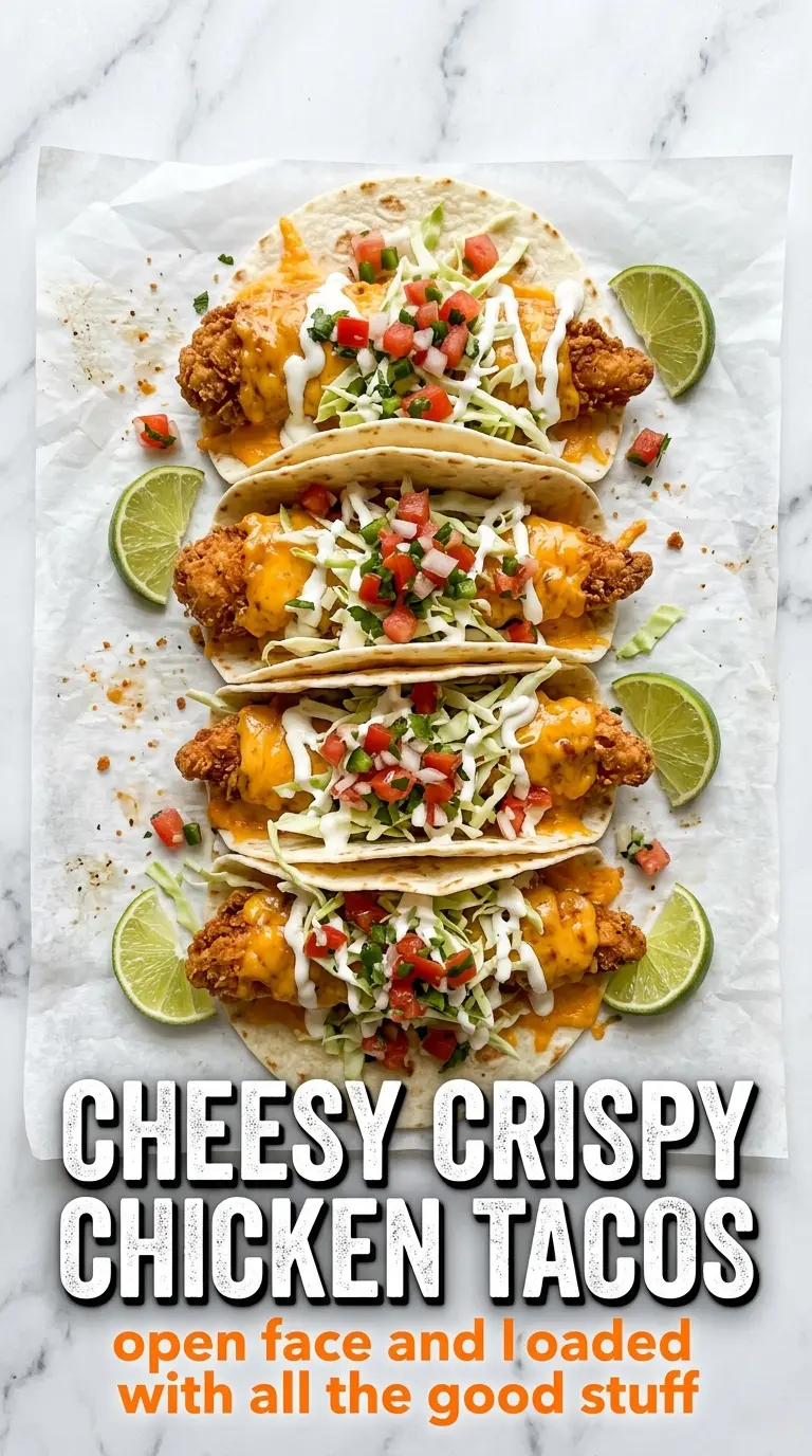 Cheesy Crispy Chicken Tacos crispy cheesy golden