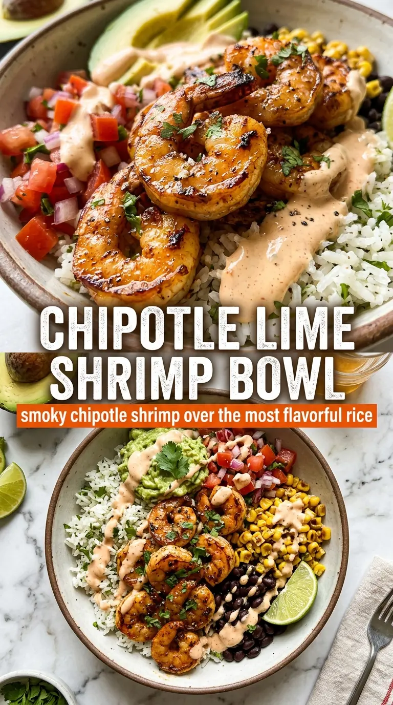 Chipotle Lime Shrimp Bowl smoky creamy fresh