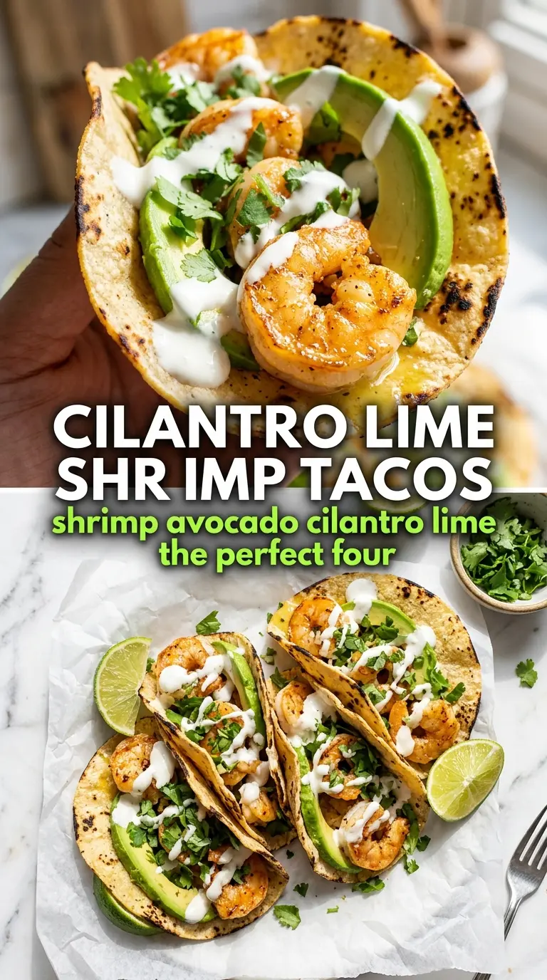 Cilantro Lime Shrimp Tacos fresh citrusy bright