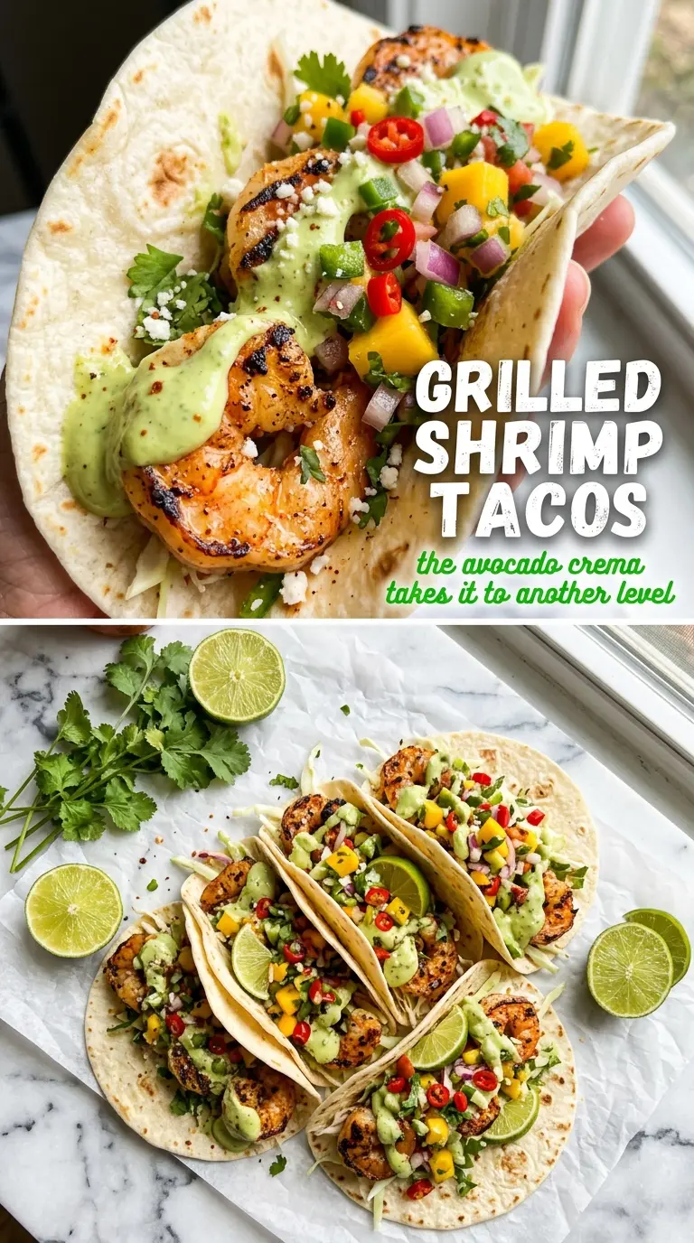 Grilled Shrimp Tacos charred juicy fresh