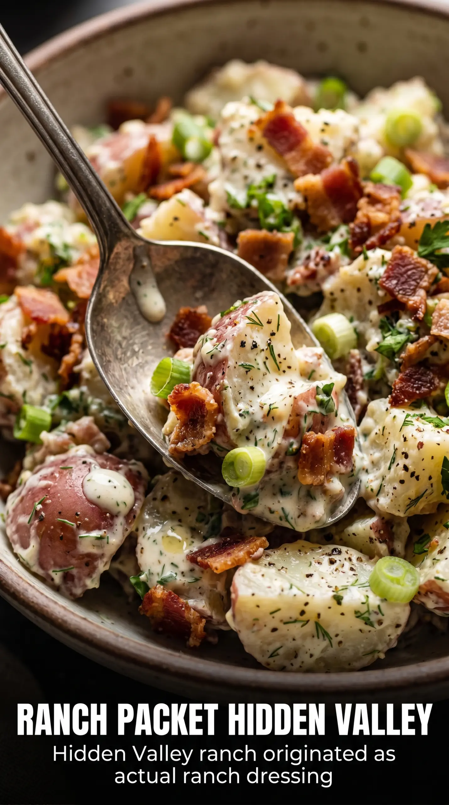 Bacon Ranch Potato Salad creamy smoky cheesy