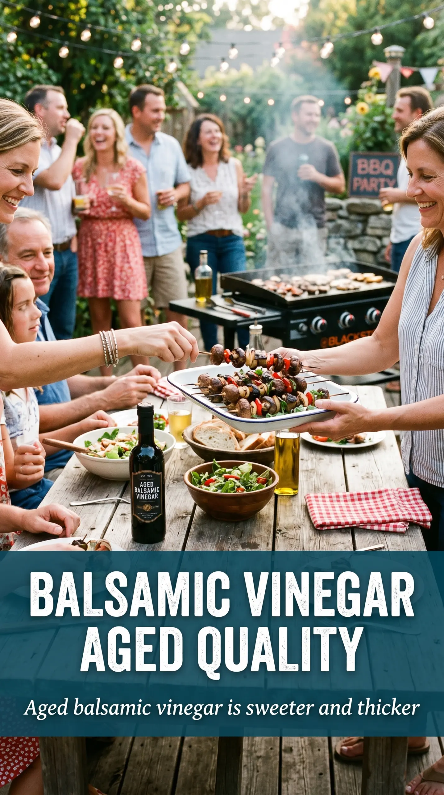 Balsamic Garlic Grilled Mushroom Skewers grilled mushrooms balsamic glaze