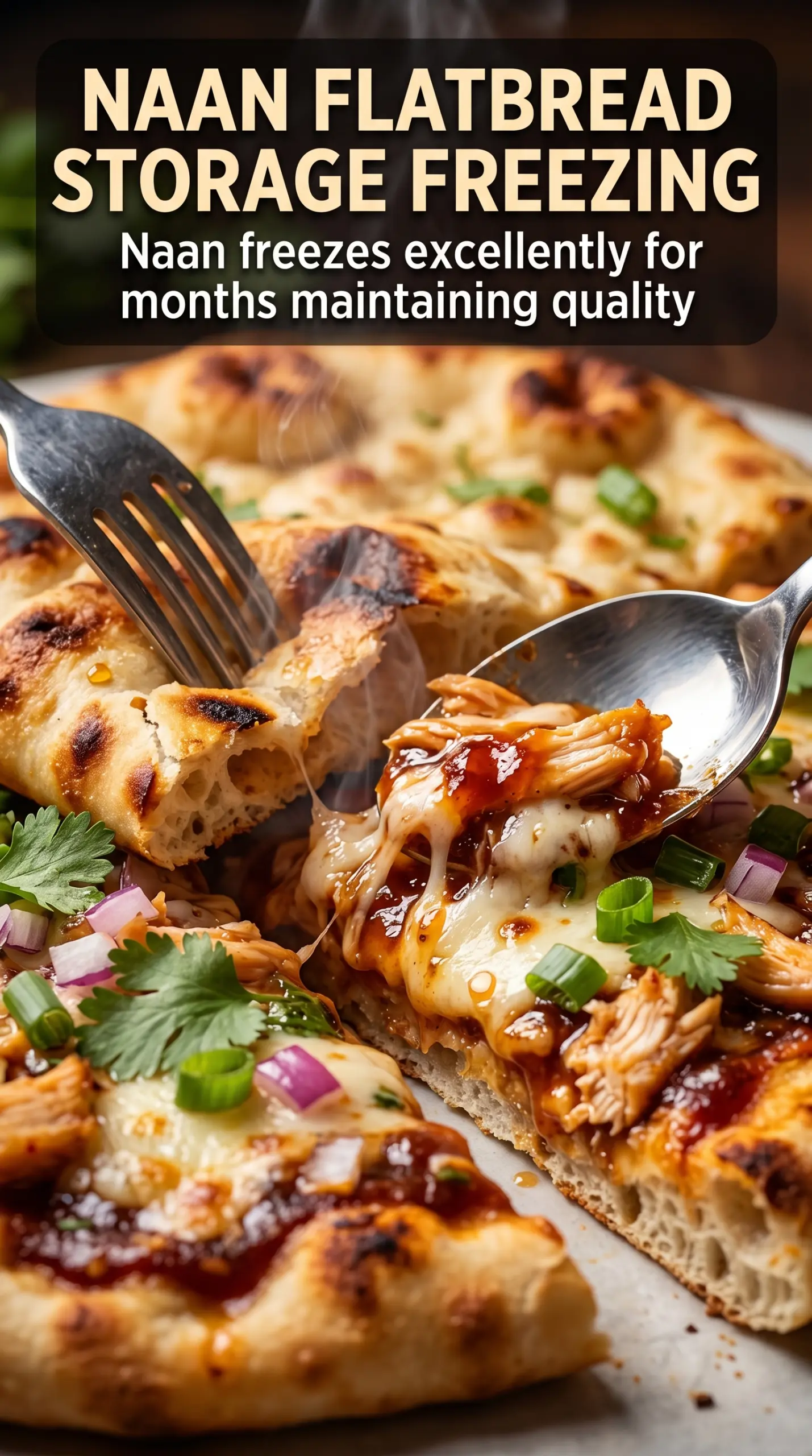 BBQ Chicken Naan Pizzas grilled melty crispy
