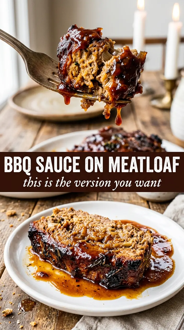 Cooked meatloaf with glaze
