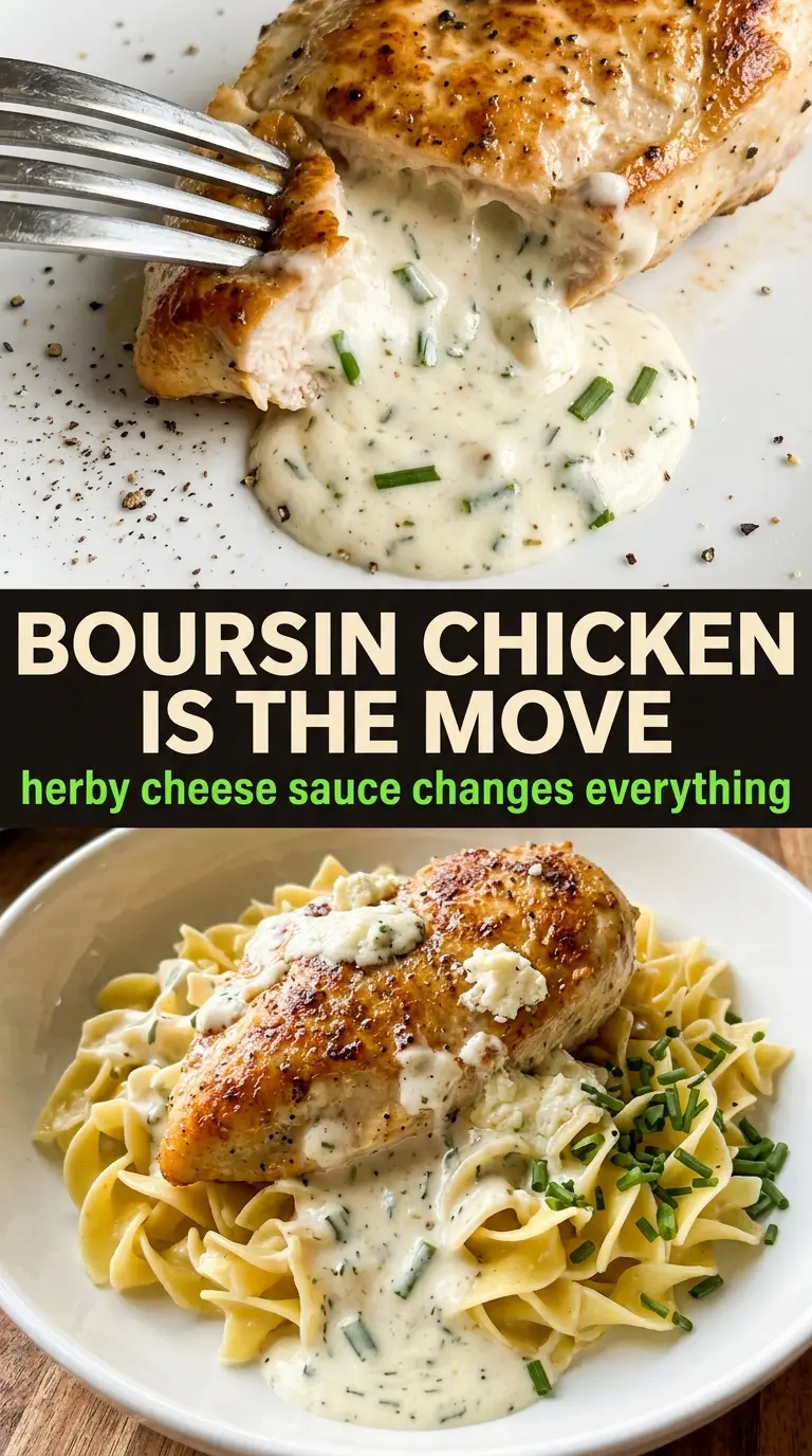 Boursin Chicken creamy herb sauce