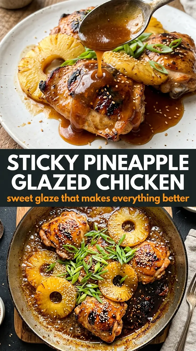 Brown Sugar Pineapple Chicken sticky caramelized chicken
