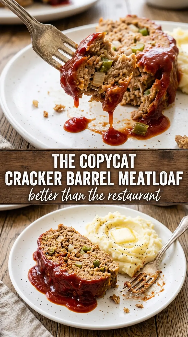 Cooked meatloaf with glaze