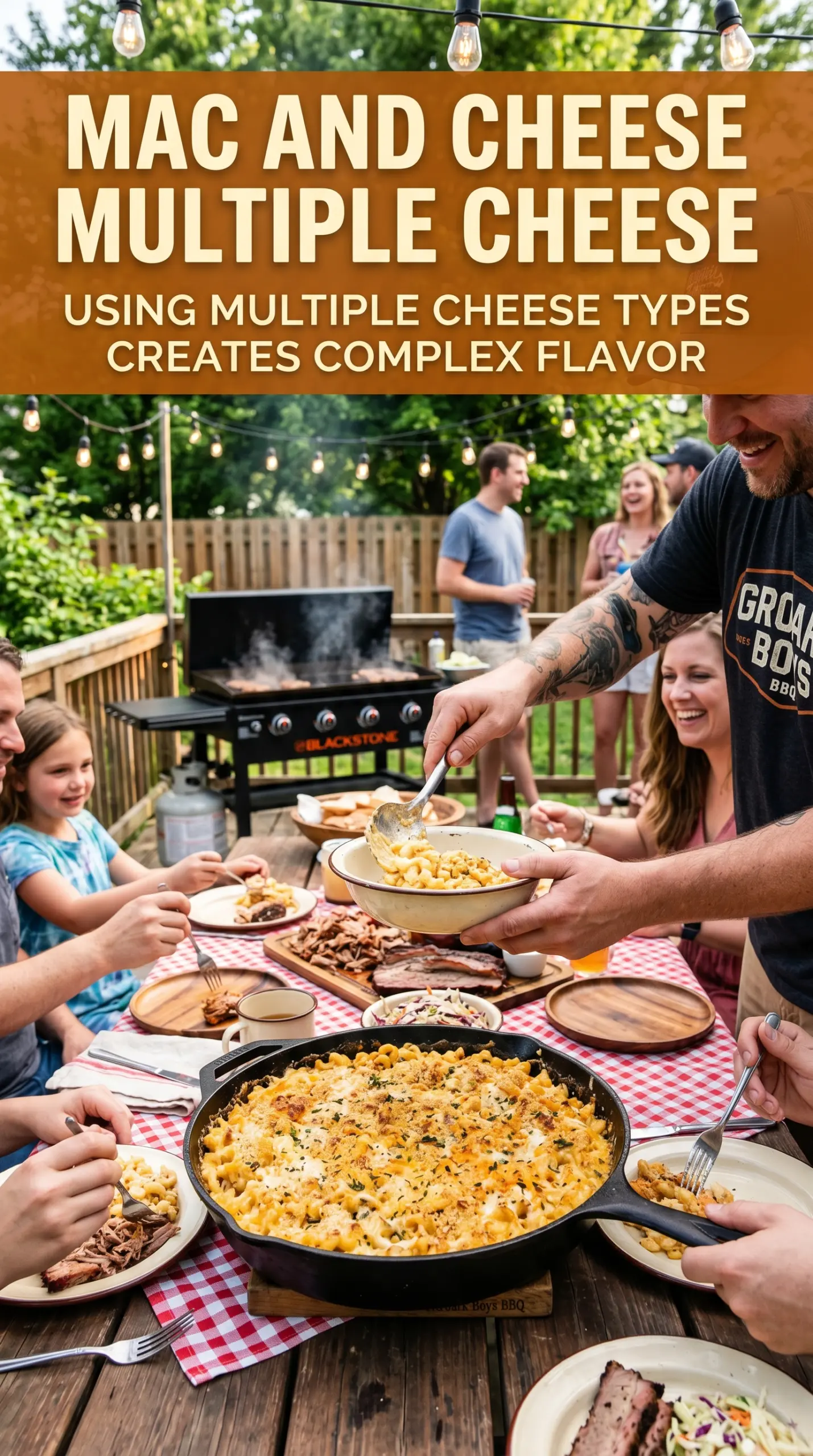 Groark Boys BBQ smoked mac and cheese creamy smoky