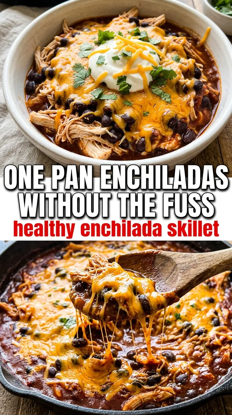 Healthy enchilada skillet colorful one-pan