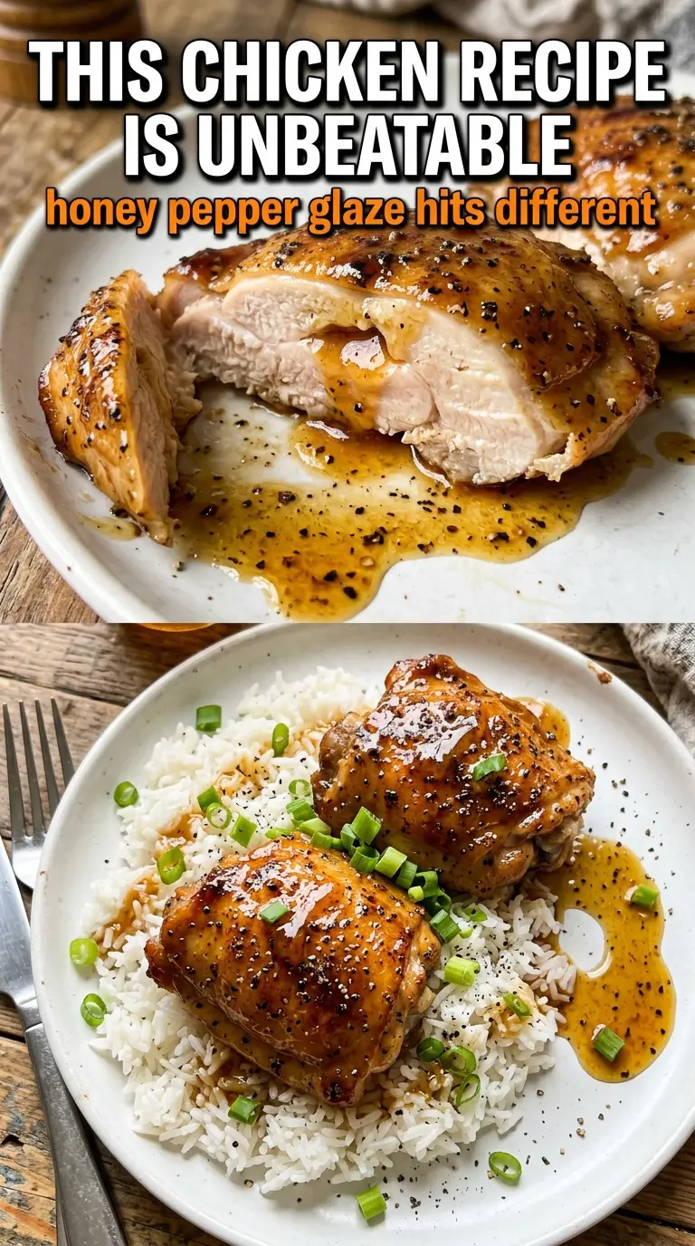 Honey Pepper Chicken glossy glazed chicken