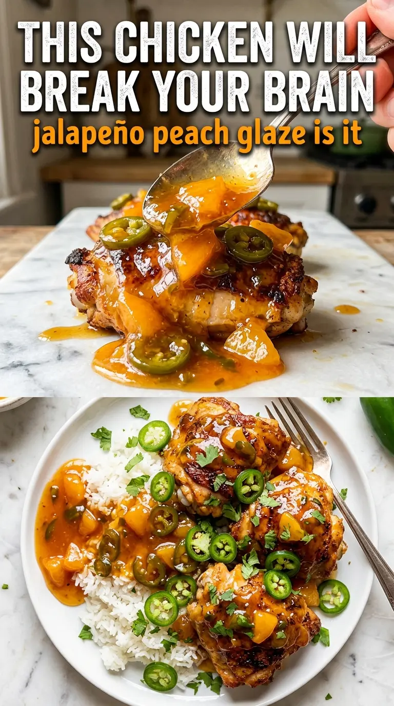 Jalapeño Peach Chicken sweet spicy skillet