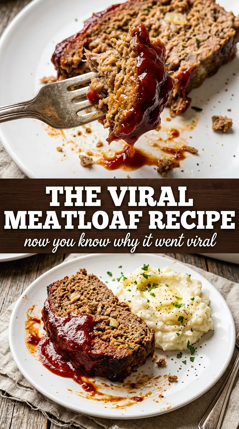 Cooked meatloaf with glaze