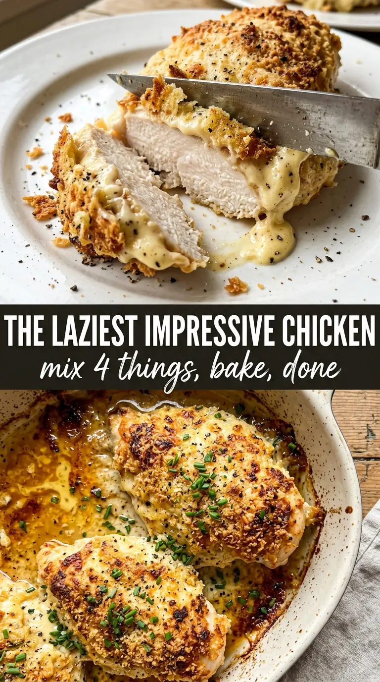 Melt In Your Mouth Chicken golden Parmesan crust tender baked chicken