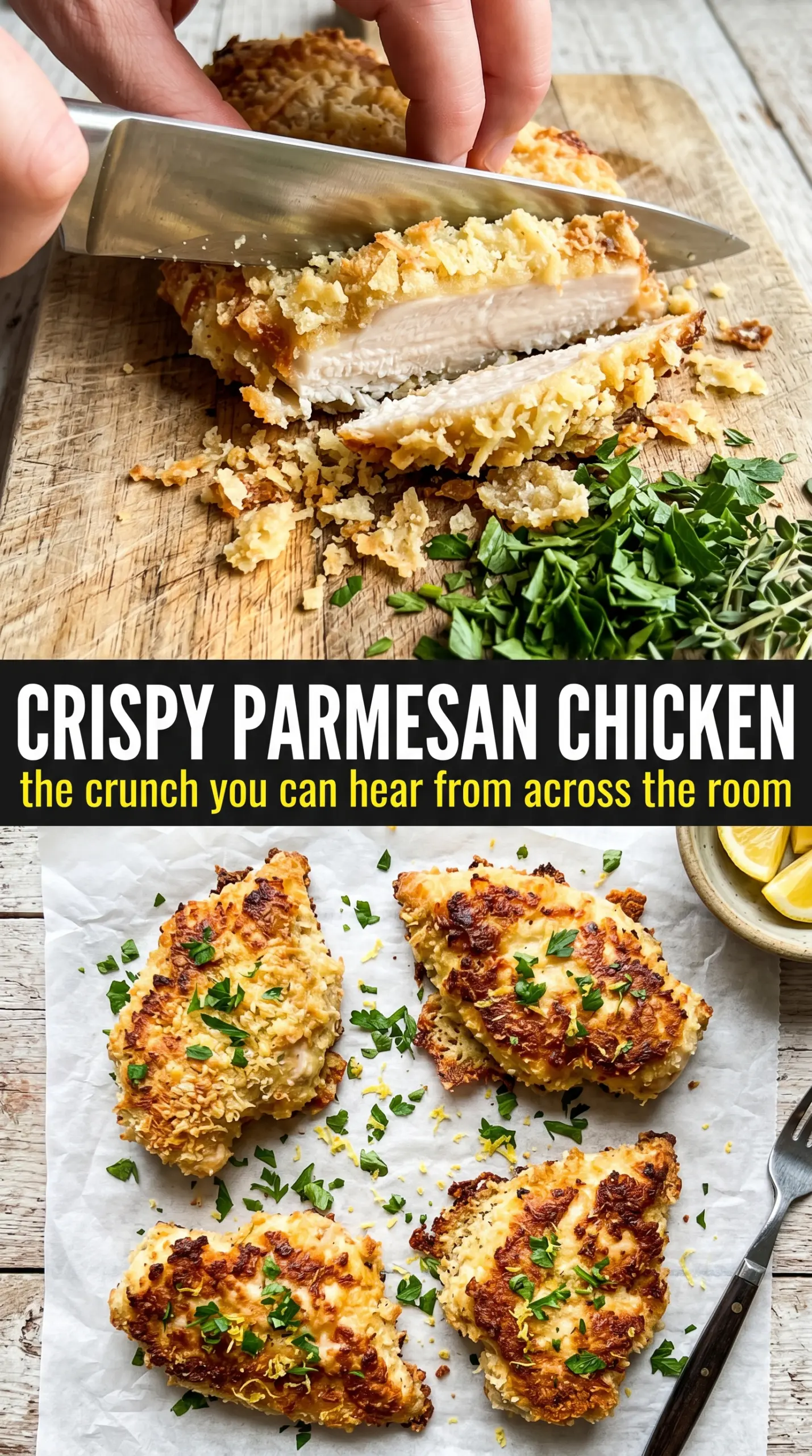 Parmesan Crusted Chicken crispy golden juicy
