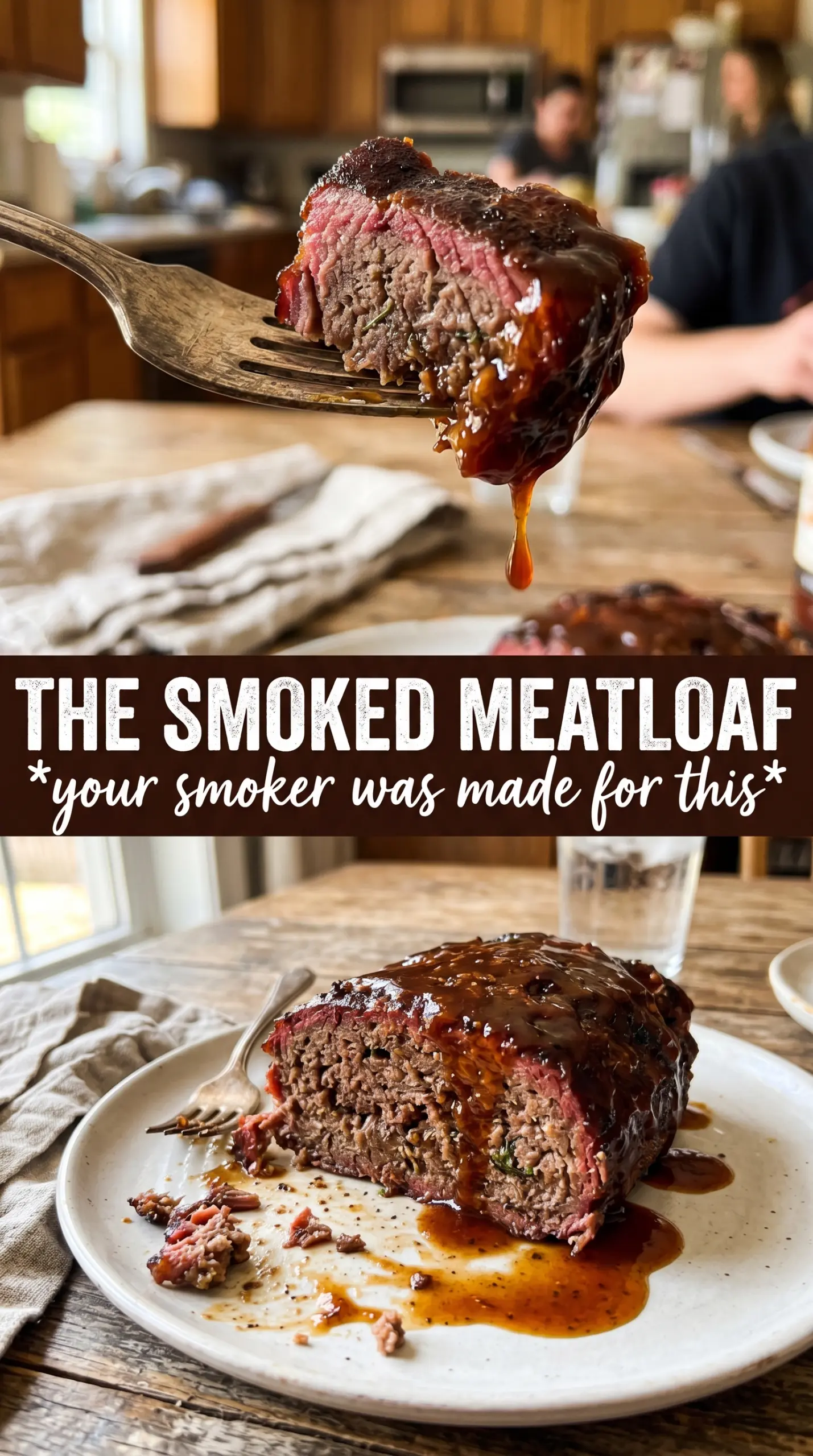 Smoked meatloaf smoky glazed