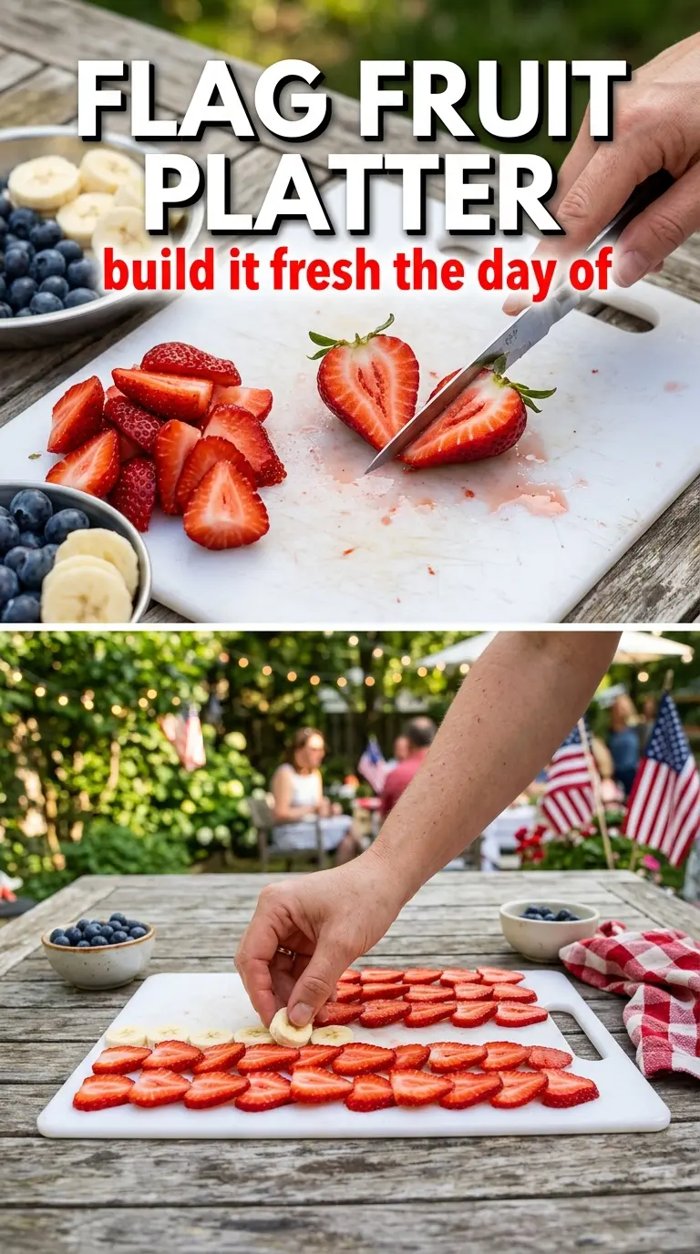American flag fruit platter red white blue fruit