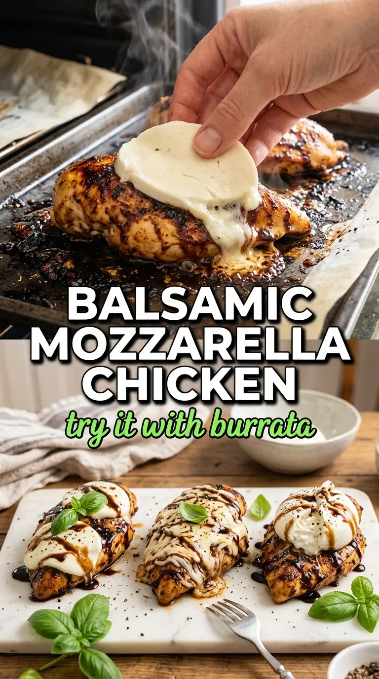 Balsamic Baked Chicken Breast with Mozzarella juicy glazed caprese