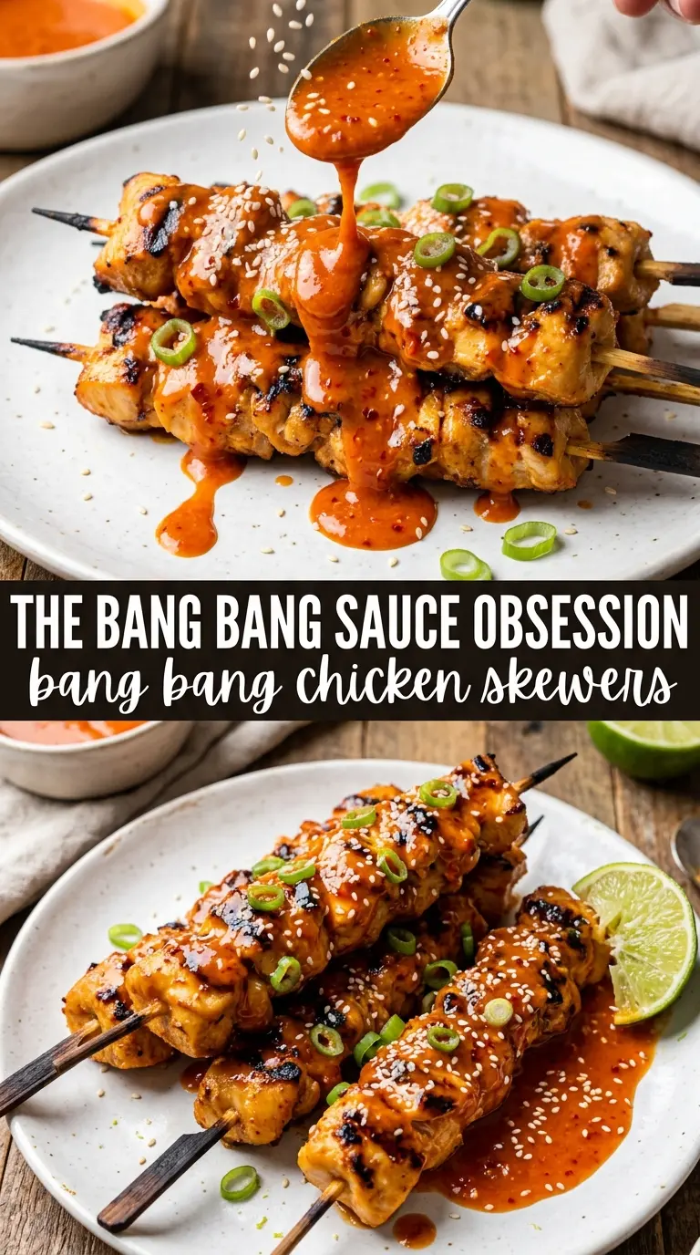 Bang Bang Chicken Skewers juicy grilled spicy-sweet