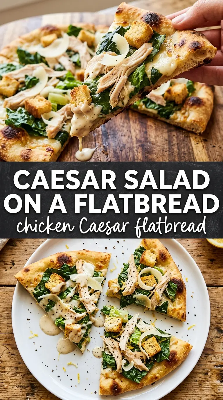 Chicken Caesar Flatbread crispy chicken parmesan