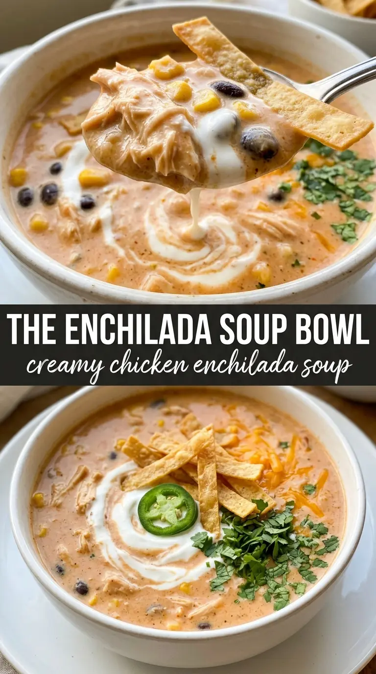 Creamy Chicken Enchilada Soup creamy Tex-Mex