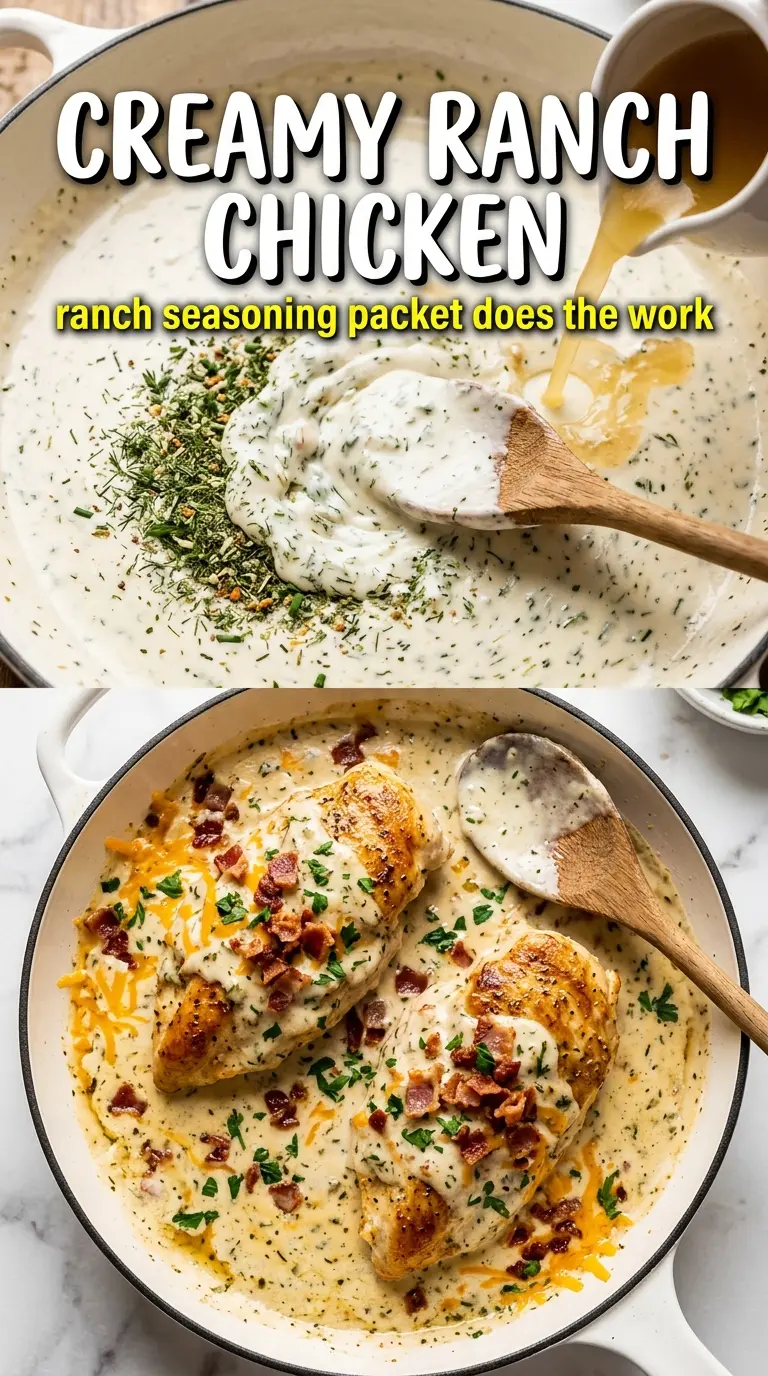 Creamy Ranch Chicken skillet creamy tangy