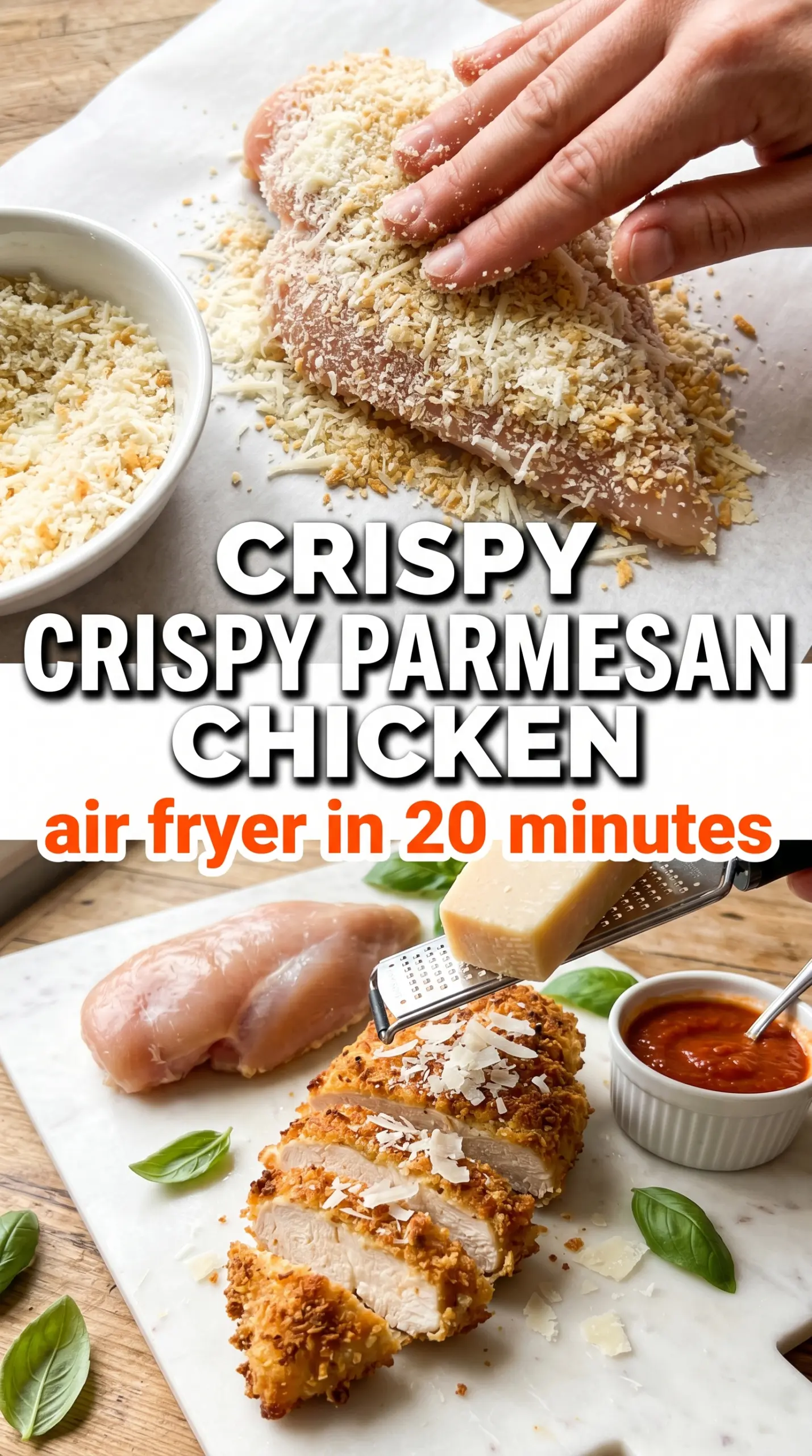 Crispy Air Fryer Parmesan Crusted Chicken golden crunchy juicy