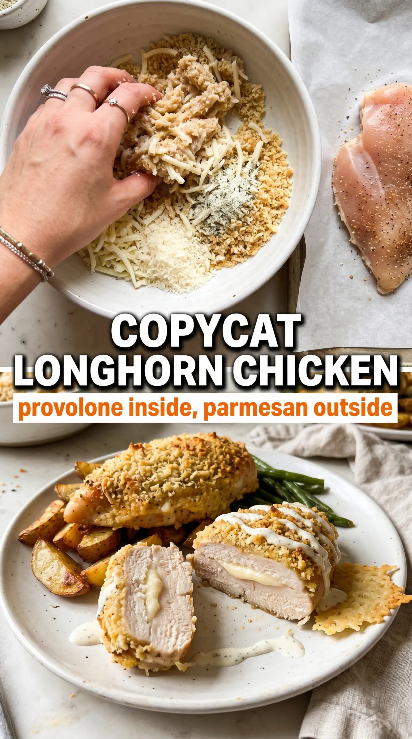 Longhorn Steakhouse Parmesan Chicken golden cheesy