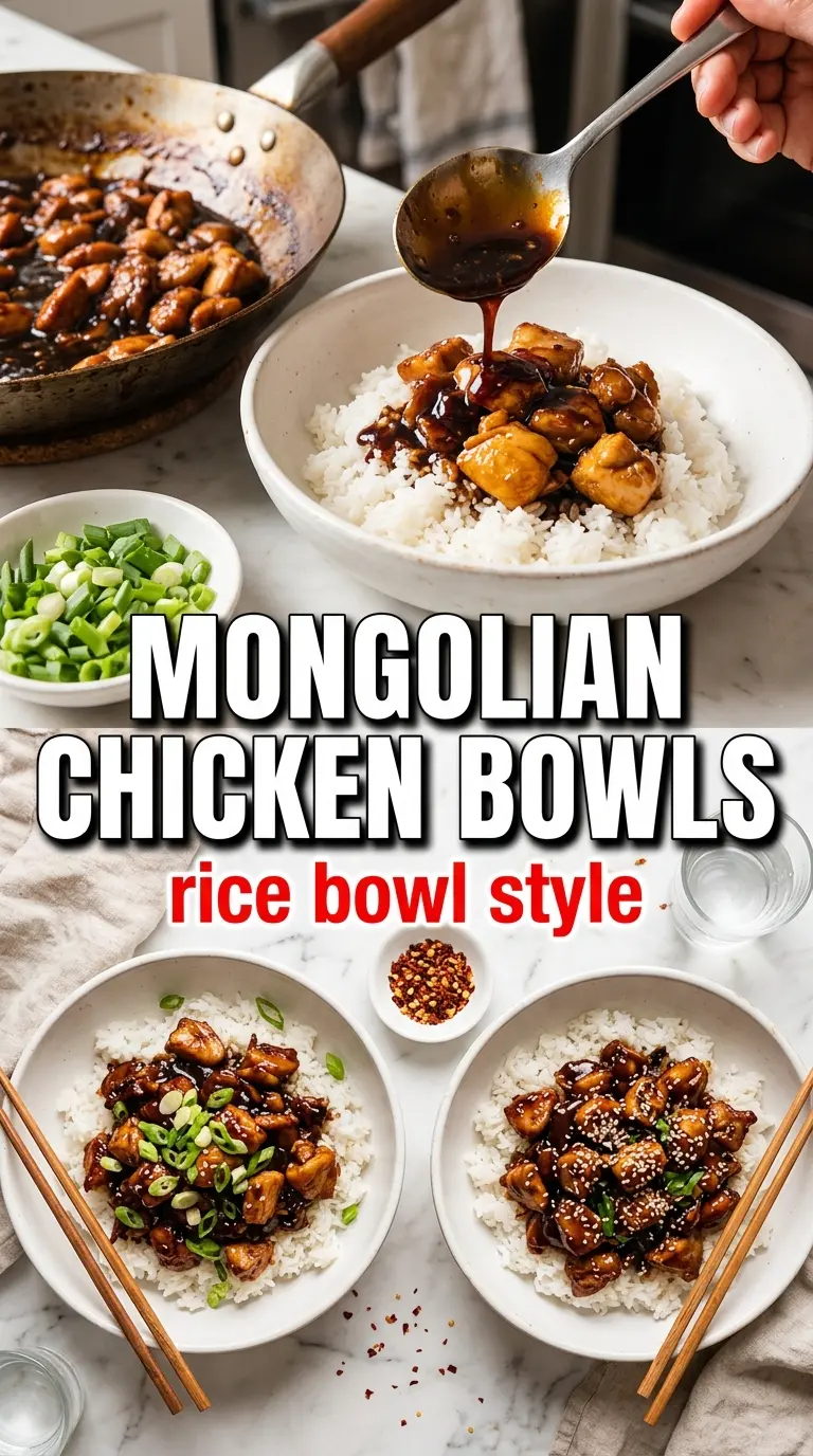 Mongolian chicken glossy soy-ginger chicken