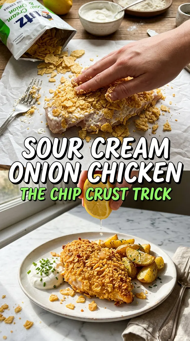 Sour Cream and Onion Chicken crispy tangy baked chicken