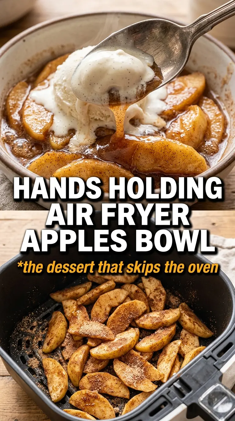 Air Fryer Apples caramelized cinnamon sugar