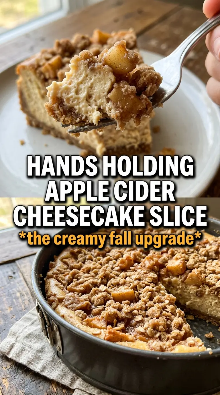 Apple Cider Cheesecake creamy spiced slice