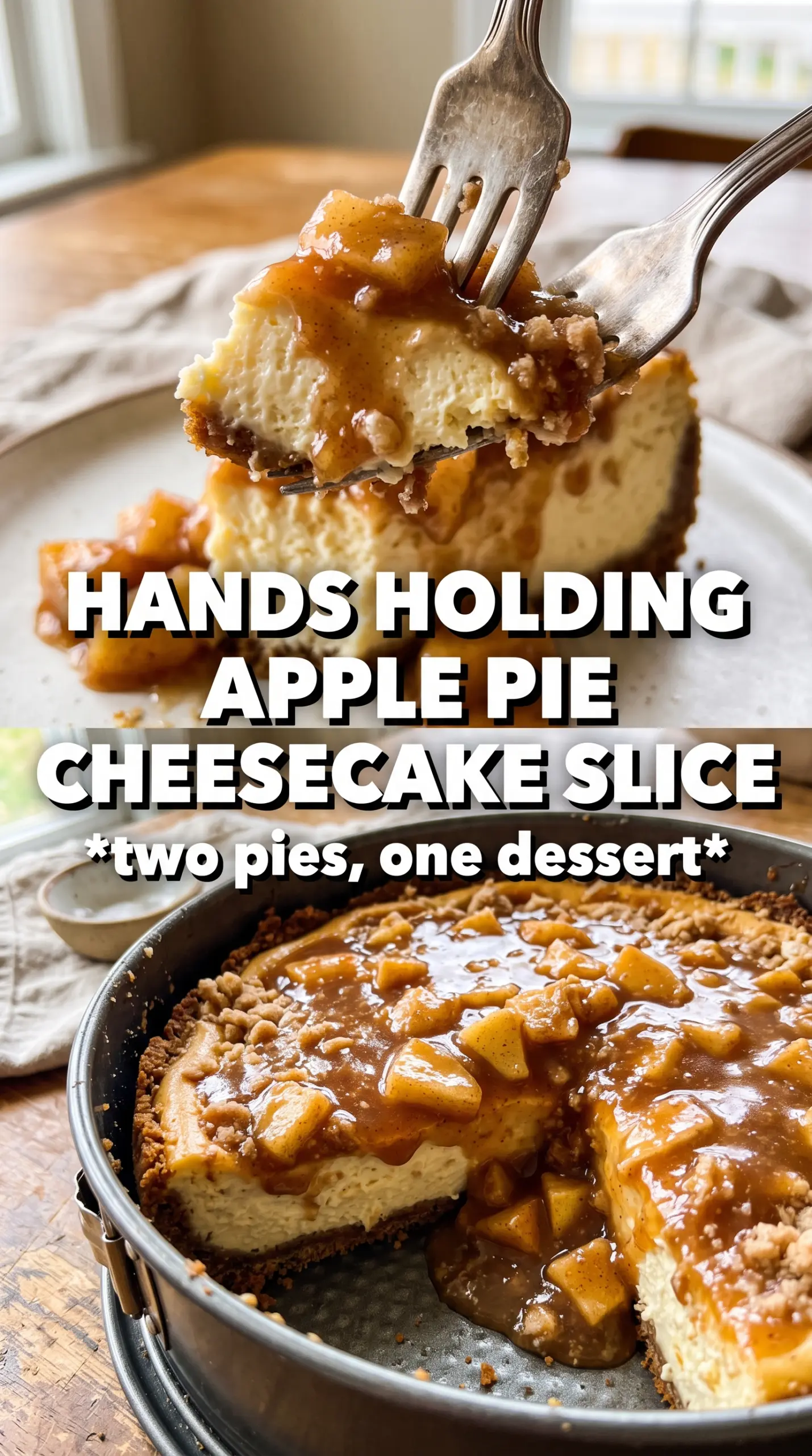 Apple Pie Cheesecake creamy spiced caramel