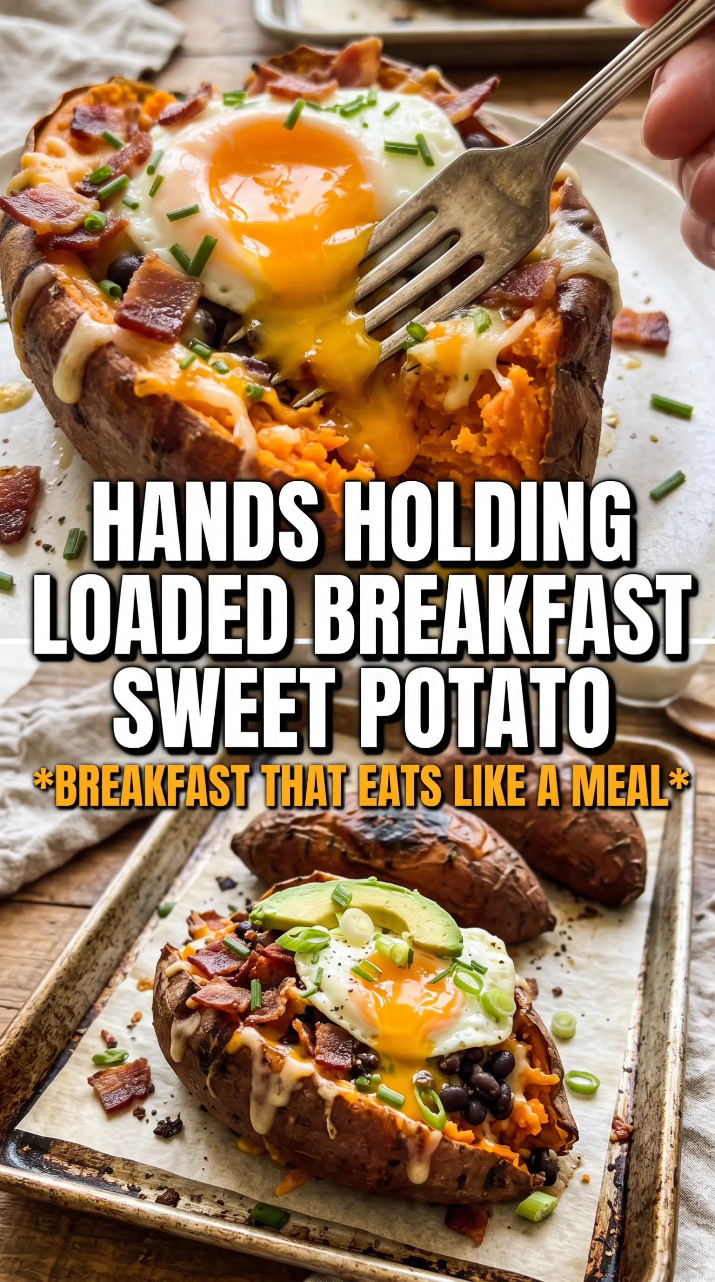 Breakfast Sweet Potato loaded breakfast hearty