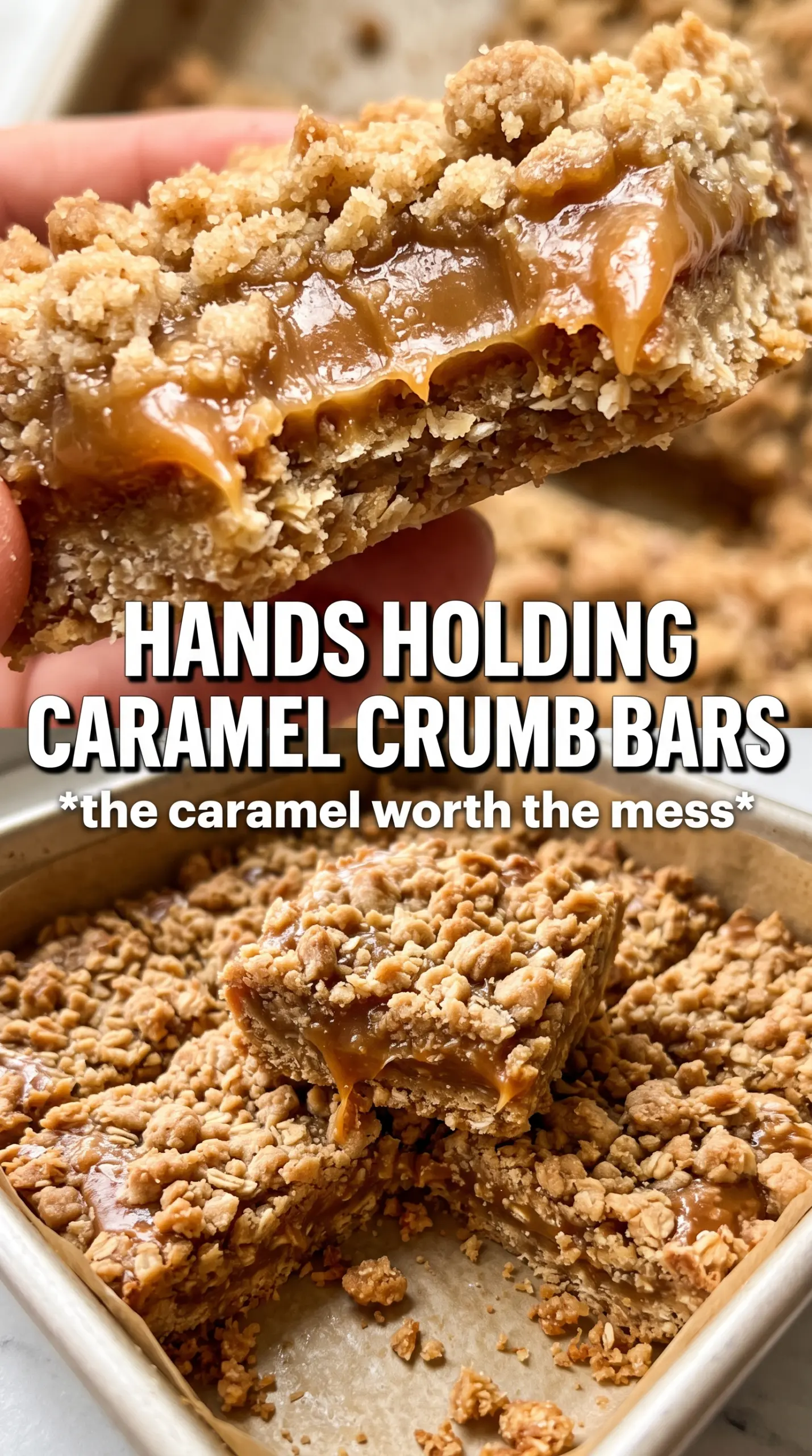 Caramel Crumb Bars golden gooey buttery