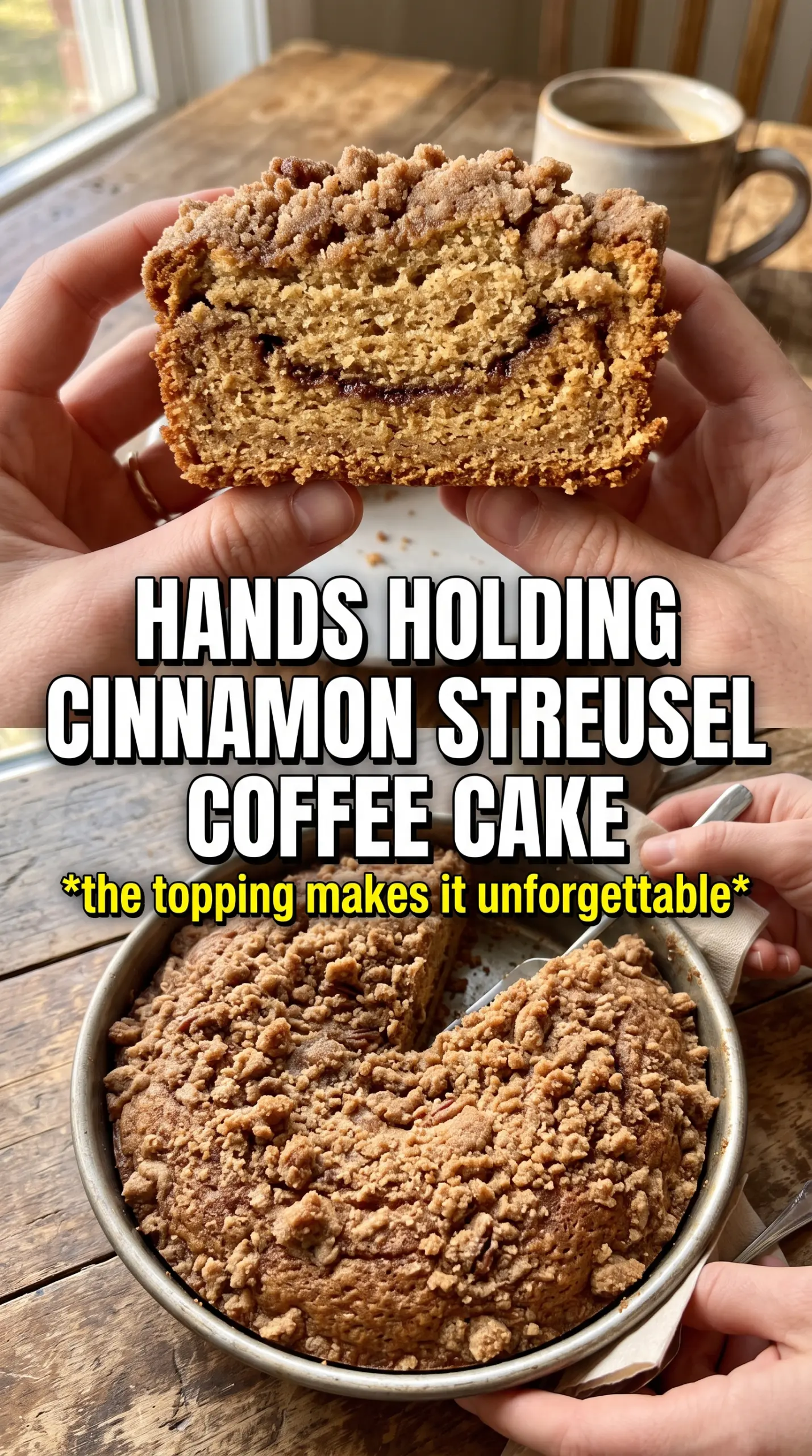 Cinnamon Streusel Pumpkin Coffee Cake moist crumb streusel