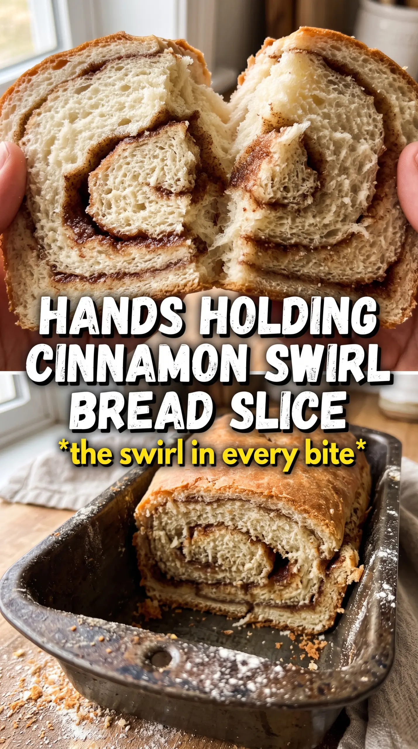 Cinnamon Swirl Quick Bread soft crumb glazed loaf